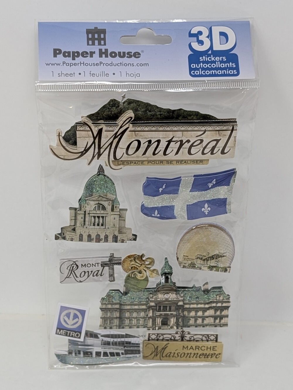 Paper House Montreal 3D Sticker Sheet